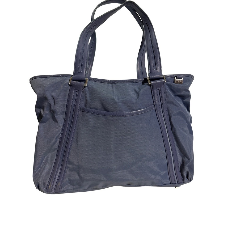 Tumi Blue Nylon Tote Bag Handbag Purse Travel Work Casual Lightweight